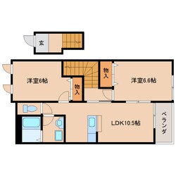 越部駅 徒歩8分 2階の物件間取画像